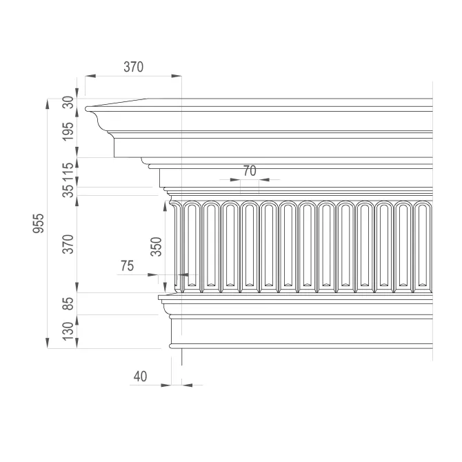 картинка Главный карниз Festivo FMC6580F22